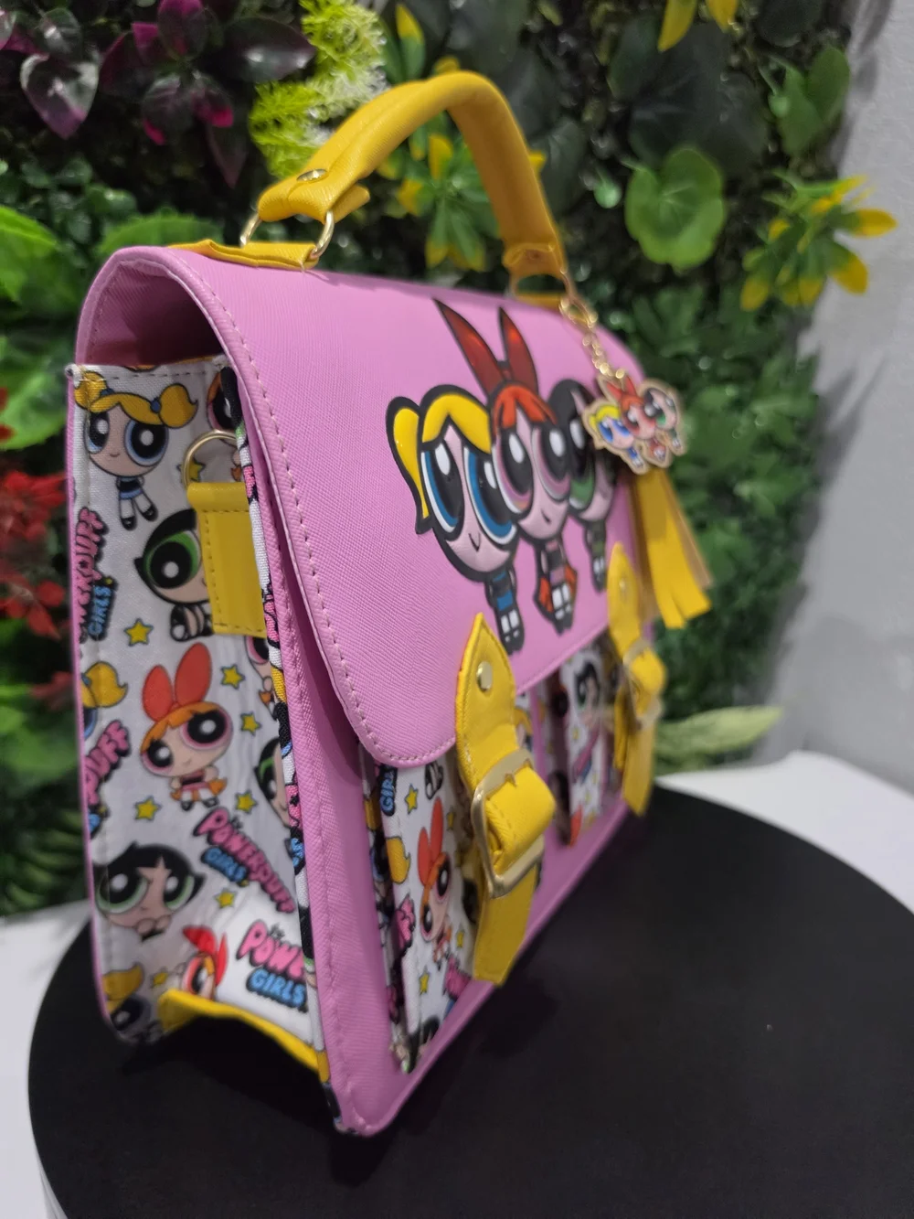 New Powerpuff Girls Pink Kids Satchel Bag with Matching Wallet